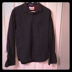 Men’s Denim & Flower printed button up shirt